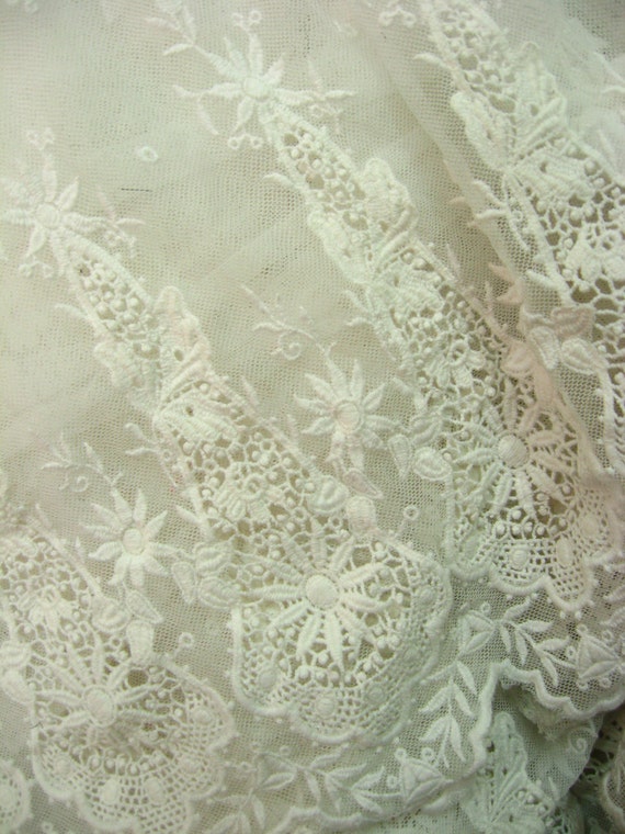 off white lace fabric antique lace bridal lace fabric