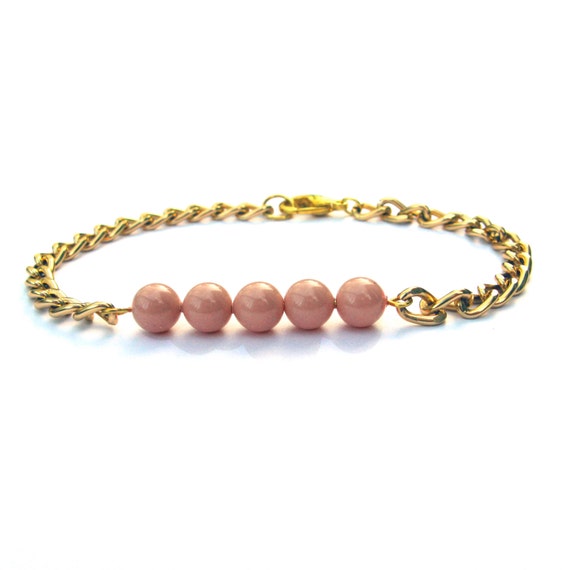 Items similar to Spencer Arm Candy Cream Pearl Bracelet Swarovski