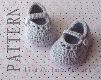 Crochet Baby Booties PATTERN, Baby Mary Jane Shoes, Crochet Baby Shoes PATTERN, Baby Girl Shoes, Infant Booties