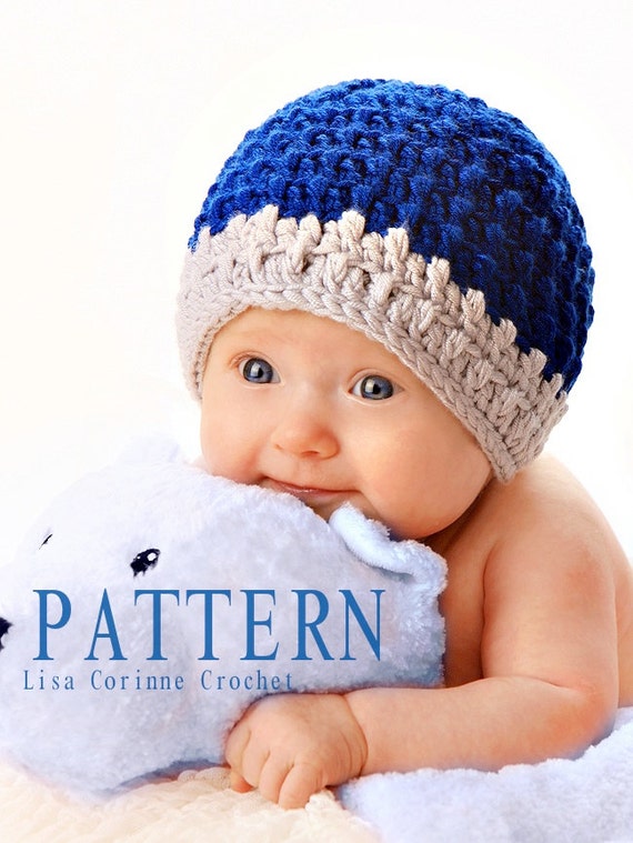 Baby Boy Hat Crochet PATTERN Baby Beanies Hat Baby Boy