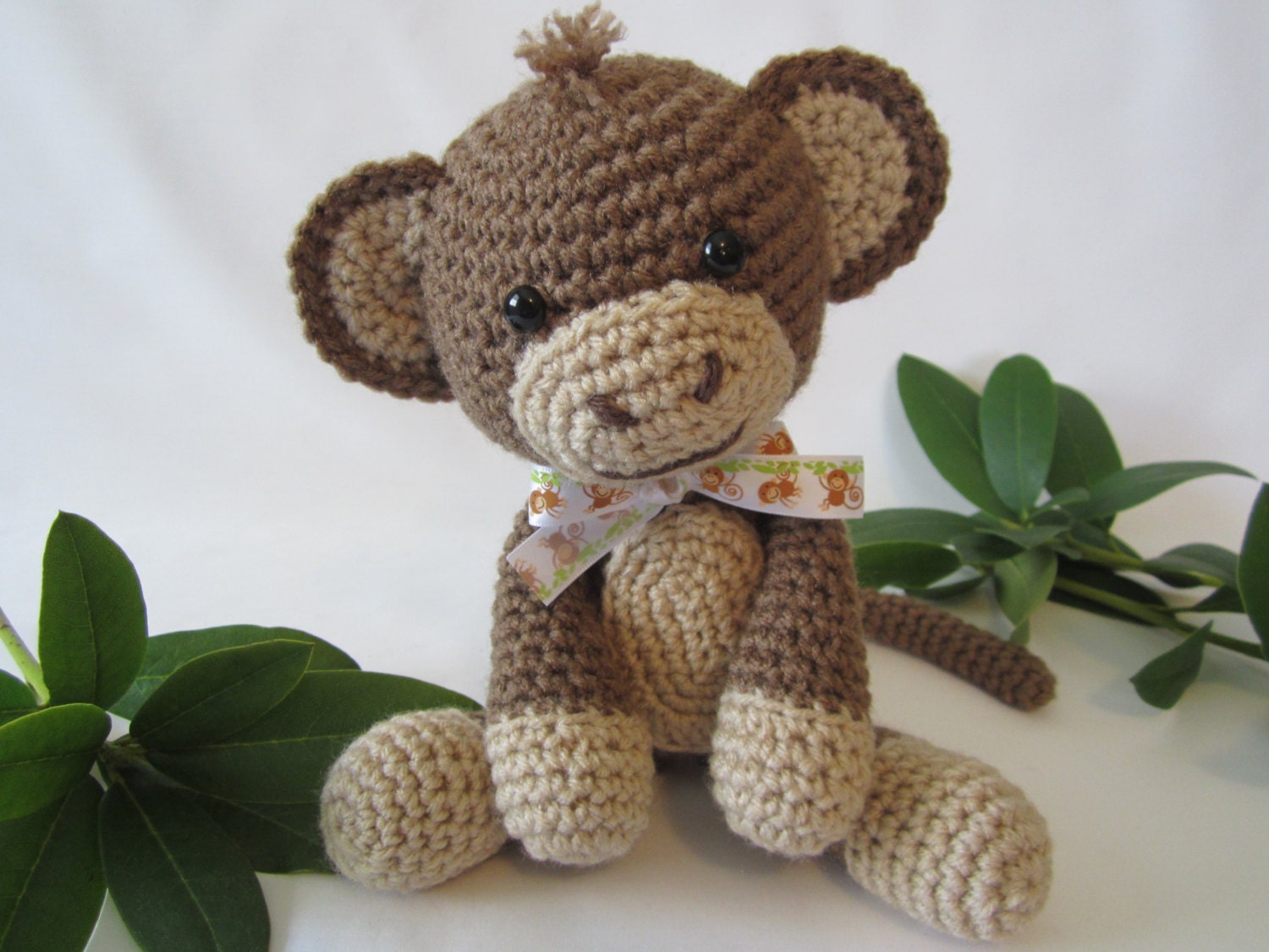 Crochet Monkey Crochet Stuffed Monkey Toy Monkey Amigurumi