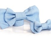 Father and Son Bow-Tie Set Light blue gift box Matching Tie Set  Boys bow tie. Boys birthday gift. Father's Day
