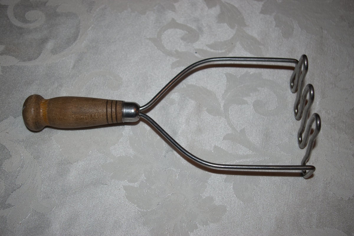 Vintage Wood Handled Potato Masher