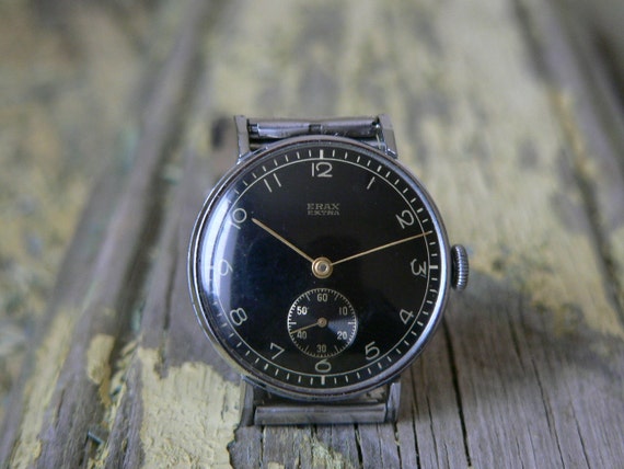 New Old Stock Vintage Erax Extra Men's 40's German Military wwii Watch