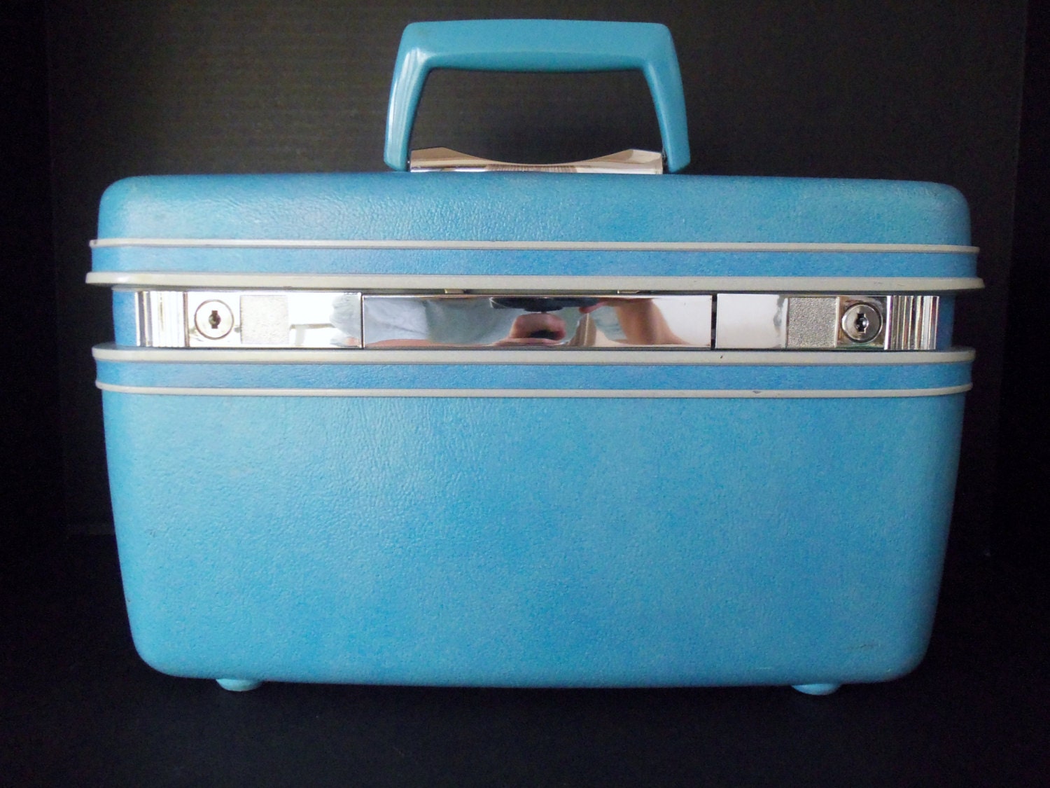 Luggage Train Case Samsonite Silhouette Blue Carry On