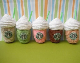 Starbucks coffe and milkshake amigurumi