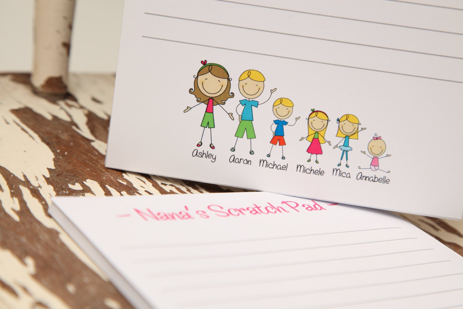 Set of 2 Grandma Notepads Stick People by Swell Printing
