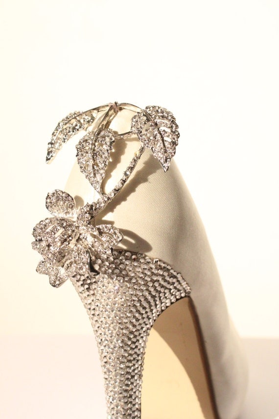 Items similar to Bridal Shoes Diamante Customised only on Etsy