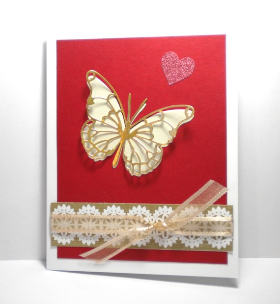 VALENTINES DAY Card, Boyfriend, Handmade, Butterfly, Wife, Husband ...