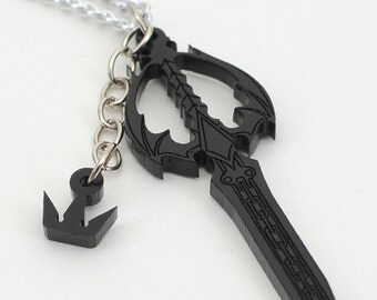 Kingdom Hearts Friendship Oblivion and Oathkeeper Keyblade Necklace or Keychain
