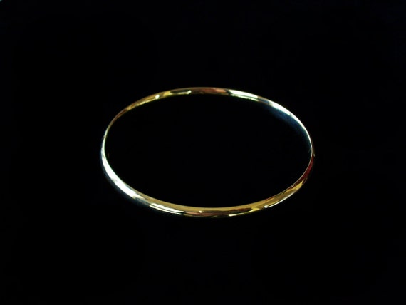 Eterna Gold Smooth Polished 14k Yellow Gold Bangle Bracelet