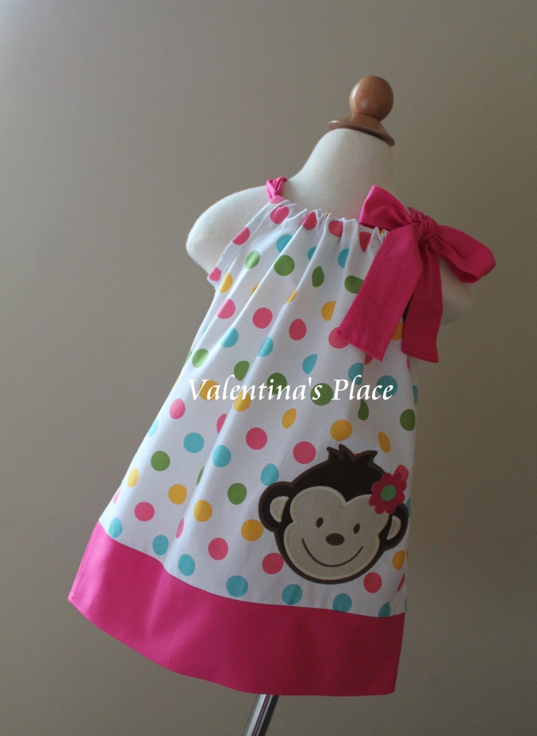 Super Cute Mod Monkey pillowcase dress by Valentinasplace on Etsy