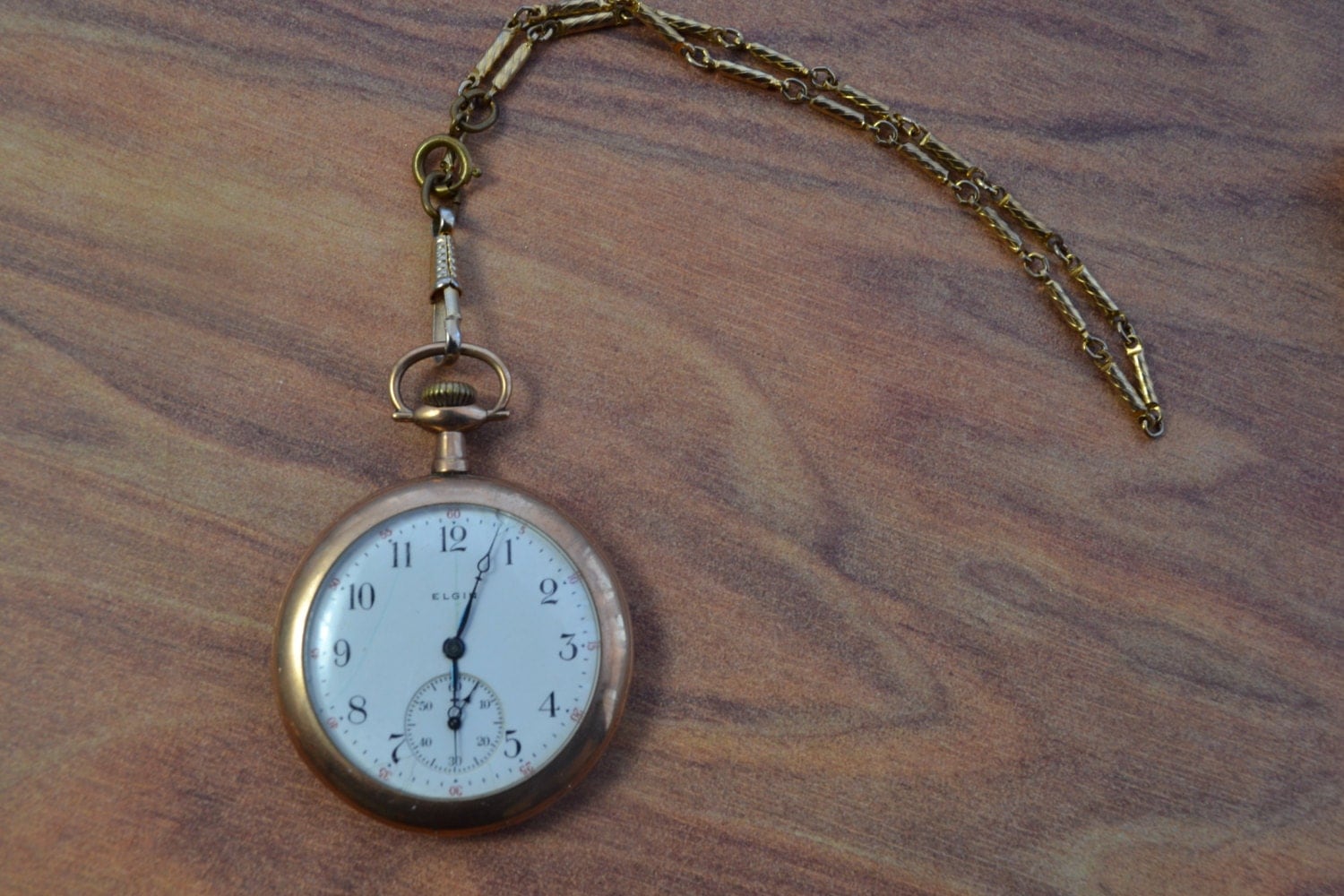 Vintage Elgin Pocket Watch with Chain
