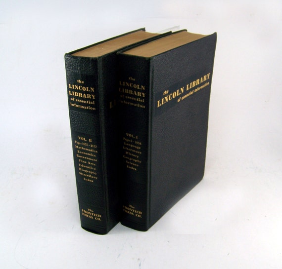 Lincoln Library of Essential Information Vintage Books 1959
