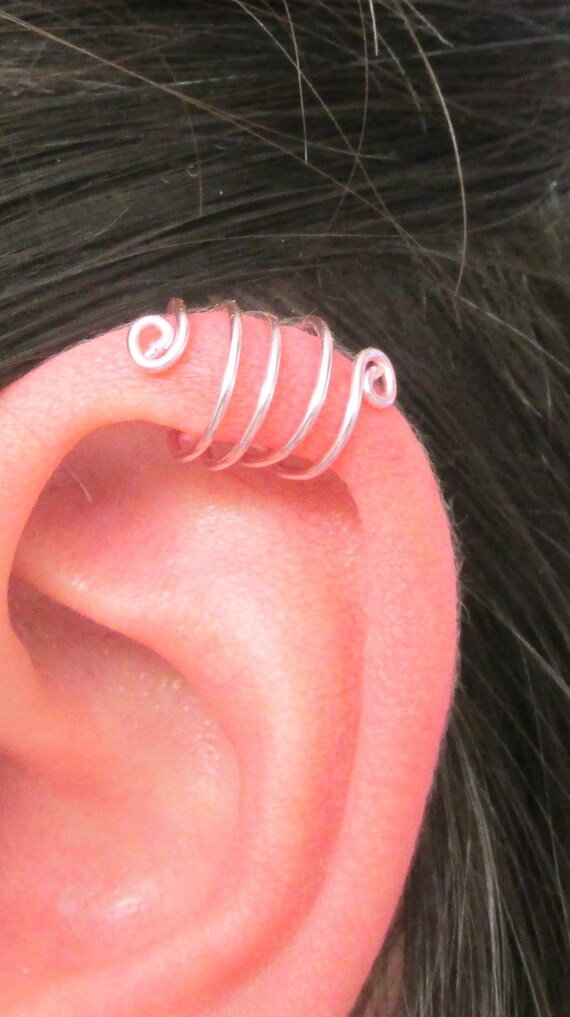 Items similar to Pink Ear Cuff, Pink Ear Wrap, No Pierce Earring