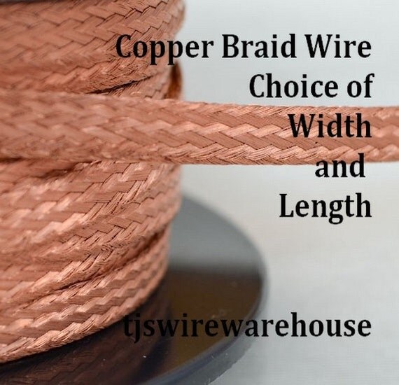 Clearance Copper Wire Solid Flat Braid Uncoated Choice of