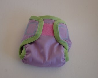 Preemie diaper cover with solid color laminate (PUL) outside and soft ...