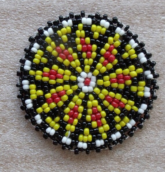 2 inch Beaded Rosette No15 by WithamCrafts on Etsy