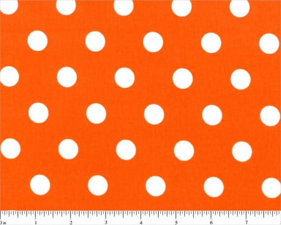 Sale Orange with Large White Dots by HoundstoothBoutique on Etsy