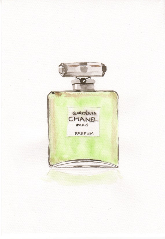 Chanel Gardenia Parfum Grand Extrait Fragrance Watercolor