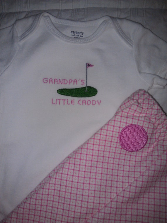 Baby Golf Outfit Embroidered Golf Green by BabySpeakBoutique