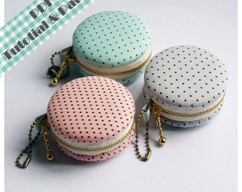 PDF Macaron Coin Purse - Tutorial & Patterns (INSTANT DOWNLOAD)