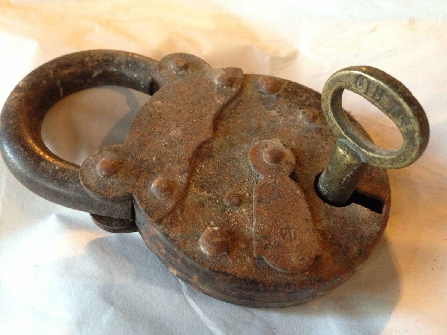 Old greek lock with key by Eskiden on Etsy