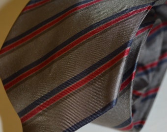 Cravate Homme Pierre Balmain En 100% Soie - Motif Géométrique Multicolore - Longueur Classique - Occasion
