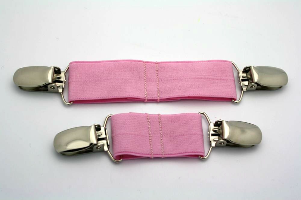 Pink elastic pant clip Clip belt pant clip baby by MissClip