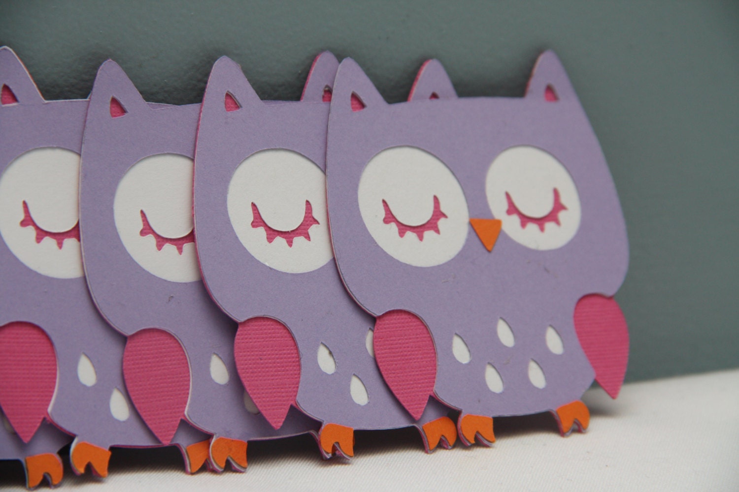 Cricut Owl Die Cut Set of 8 by CraftingCrew on Etsy