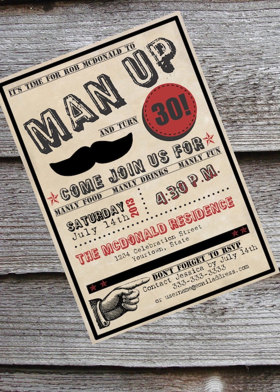 Guy Birthday Invitations 3