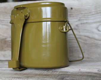 Vintage Soviet Army Bowler ... Military Soldier Bowler ... Aluminium