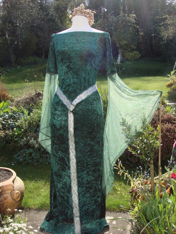 Bespoke Celtic Beltane May witch Green Medieval by WYTCHHAZE
