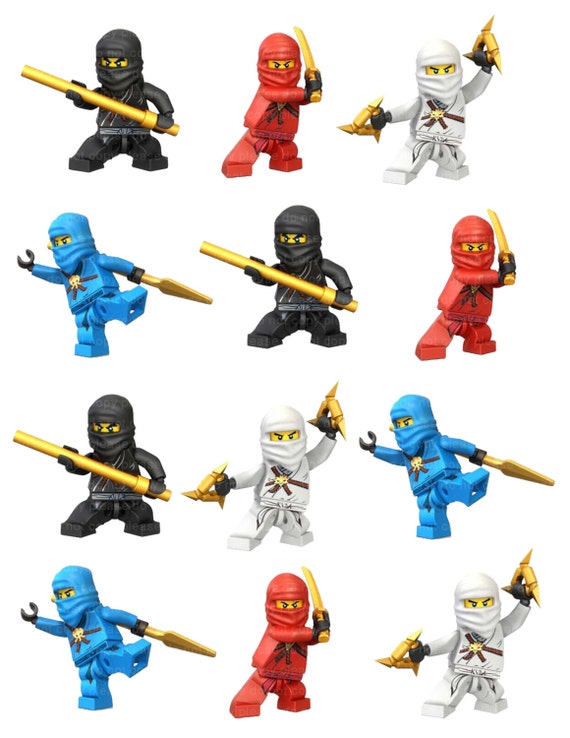 INSTANT DL-Ninjago Stickers/cupcake toppers 2 Inch by RavenJony