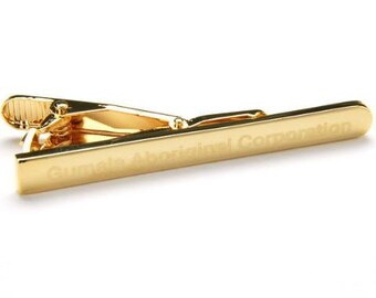 Gold Long Engraved Tie Bar