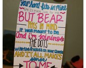 Items similar to Little Things Lyric Drawing on Etsy