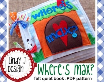 Where's Max FELT Quiet BOOK .PDF Pattern