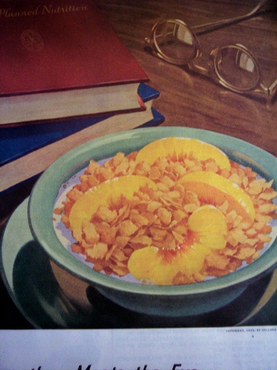 Items similar to 1944 Food AD KELLOGG'S Pep Cereal 