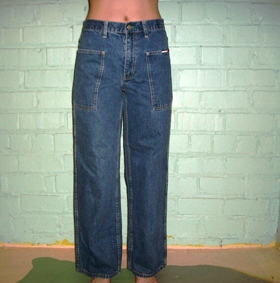 vintage 90s Tommy Hilfiger jeans / high rise waist waisted