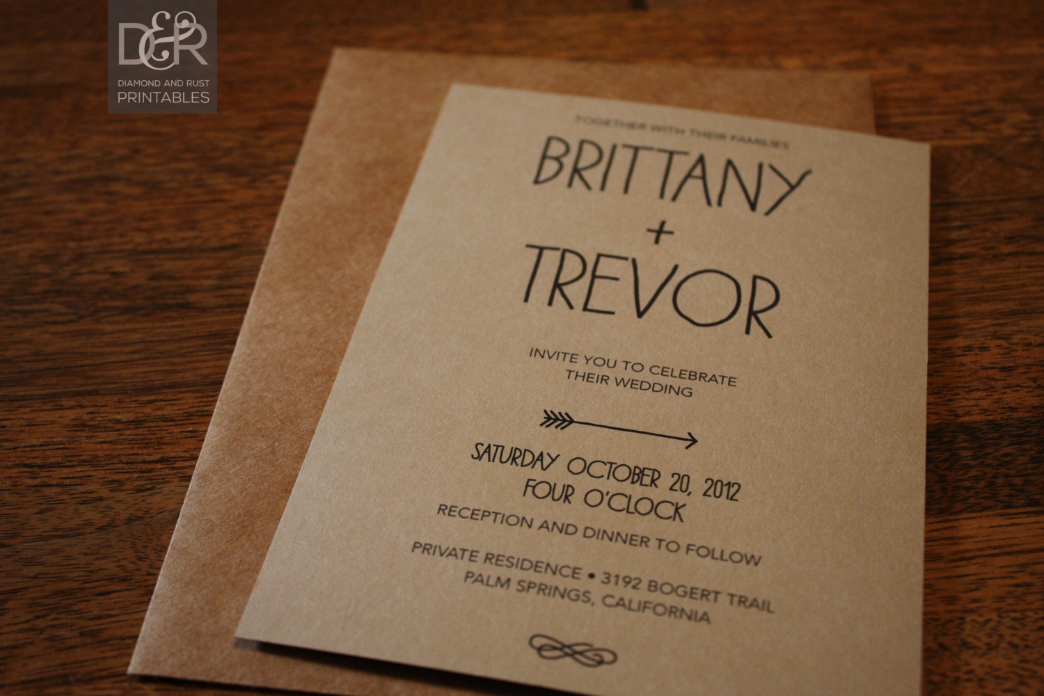 Rustic Wedding Invitation Templates 1