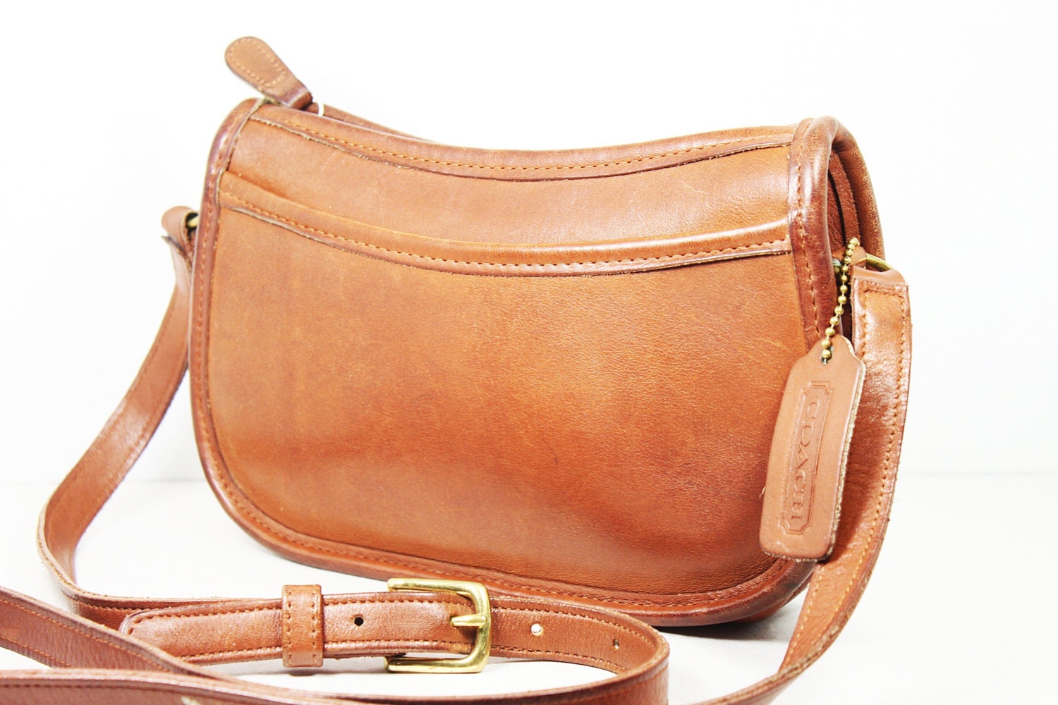 Brown Leather Crossbody Purse With Zipper Semashow Com