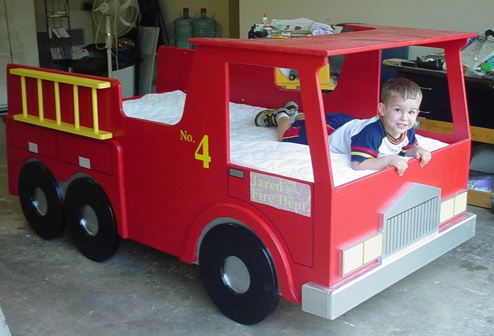 Fire Truck Twin Size Bed Woodworking Plan