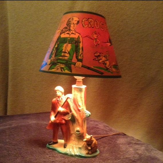 RARE and WORKING 1955 Premco Davy Crockett Figural Lamp