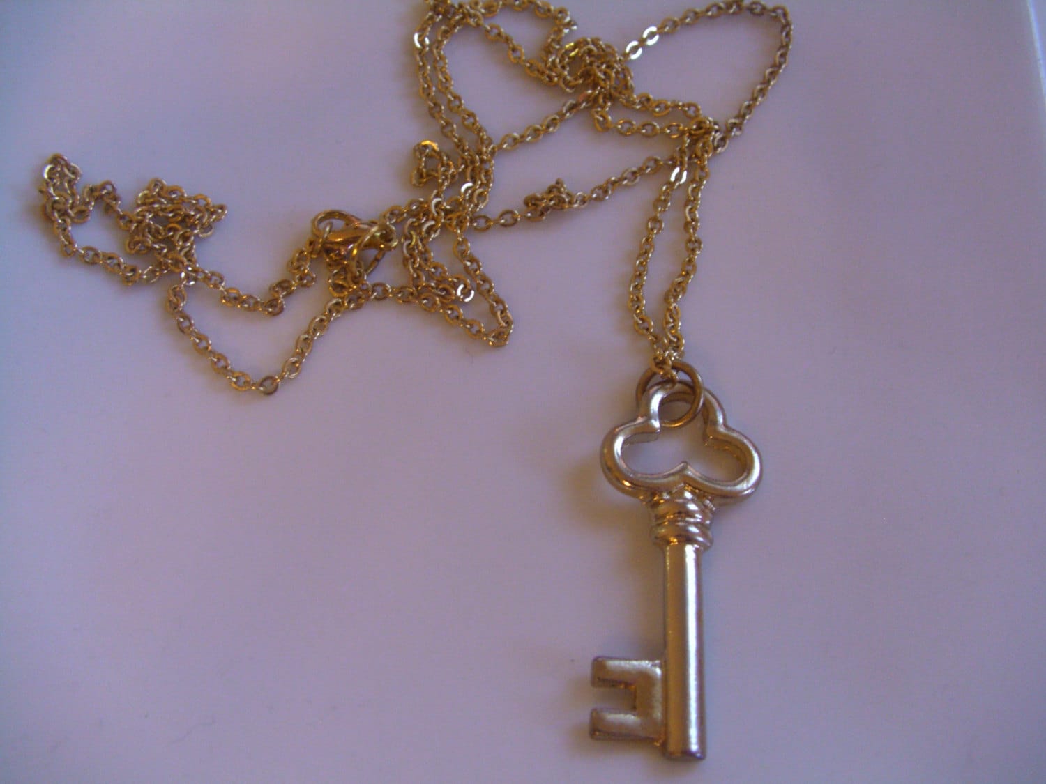 Gold Key Necklace by TFGems on Etsy