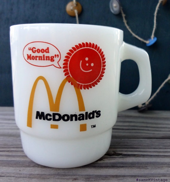 Items similar to 1958 Vintage McDonalds Coffee Mug Anchor Hocking Fire