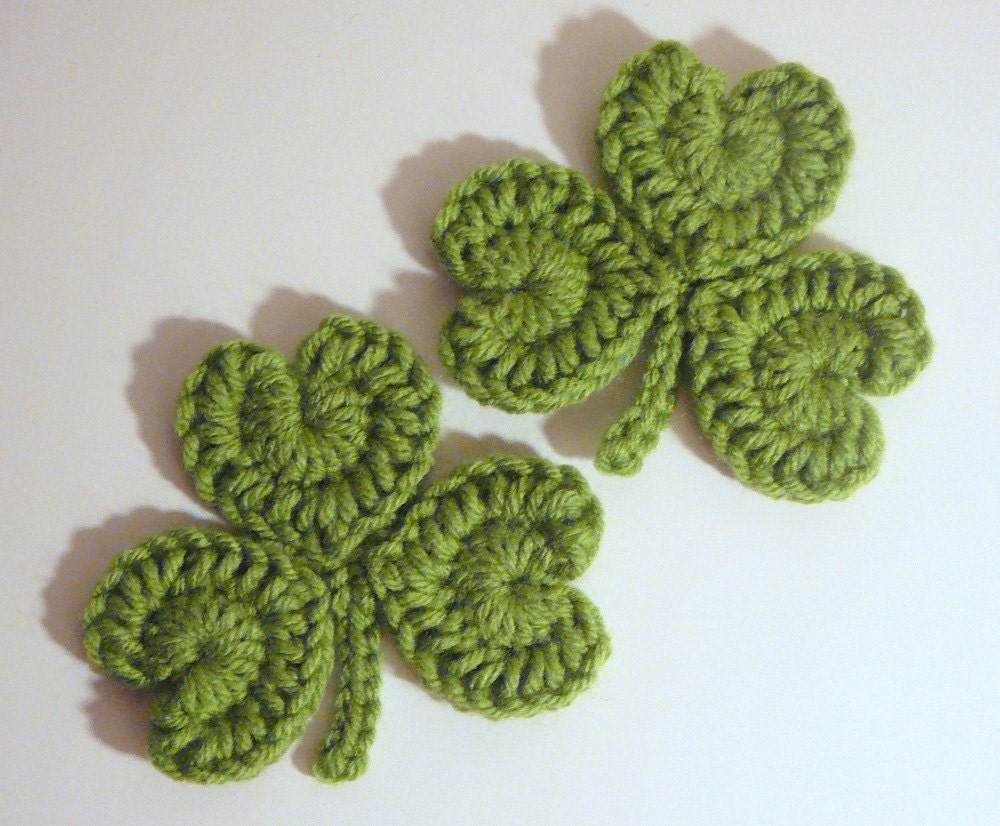 Download Shamrock Coasters PDF Crochet Pattern INSTANT DOWNLOAD