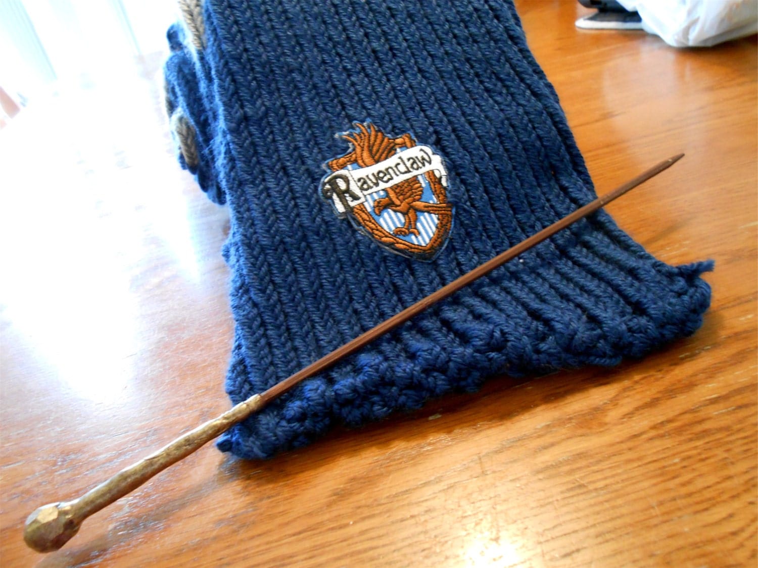 Knitted Ravenclaw Scarf