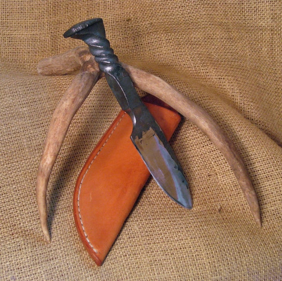 RAILROAD SPIKE KNIFE process by JayBearKnives on Etsy