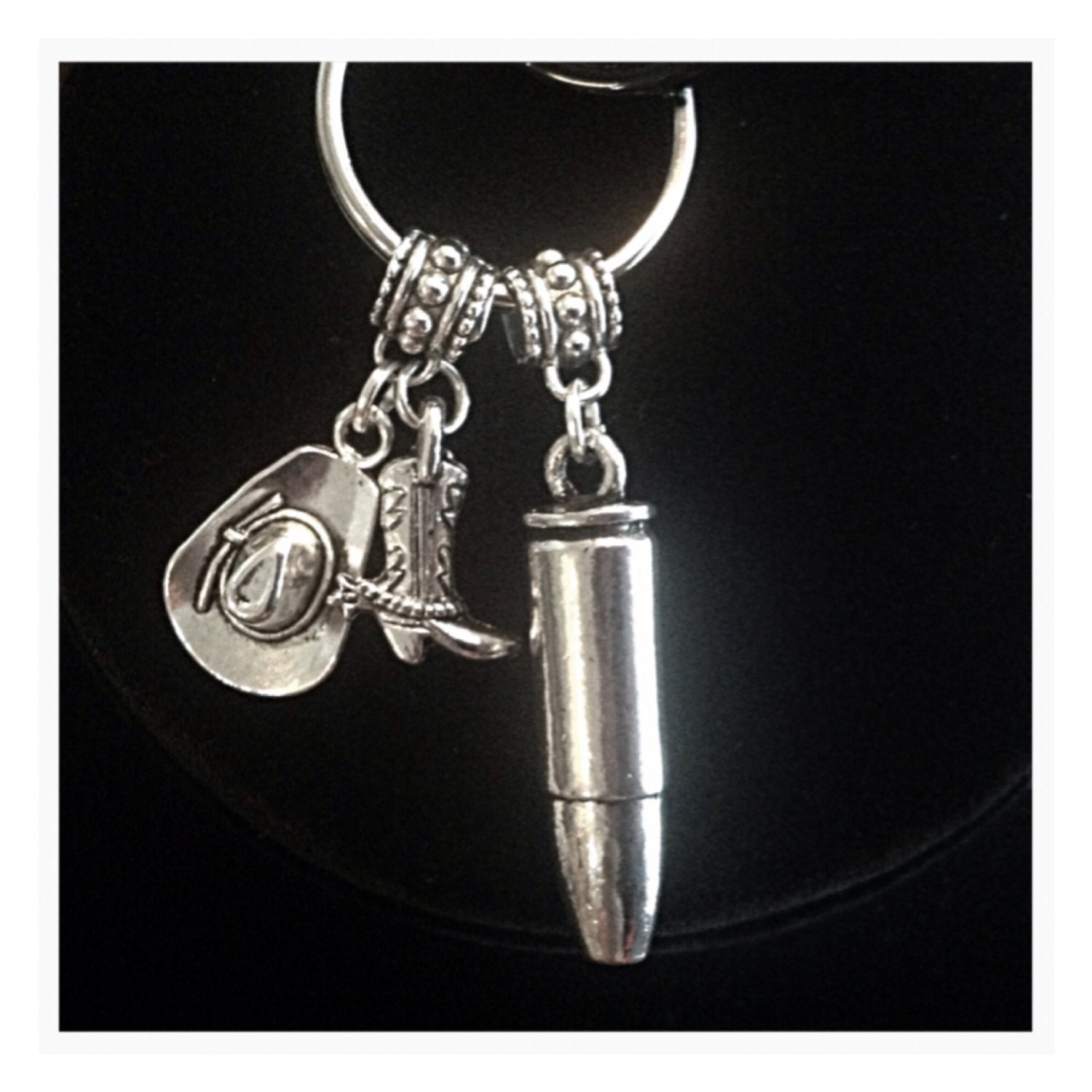 Silver Bullet Keychain Silver Bullet Key Chain by DorysBoutique