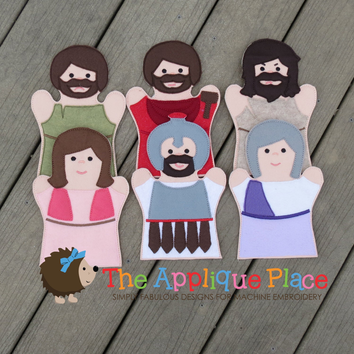 Finger Puppets Embroidery Design Bible Character Puppets